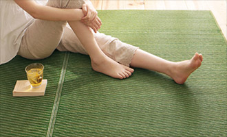 クッション性のある国産い草ラグ【SDY】(6mm厚ウレタンフォーム入り)